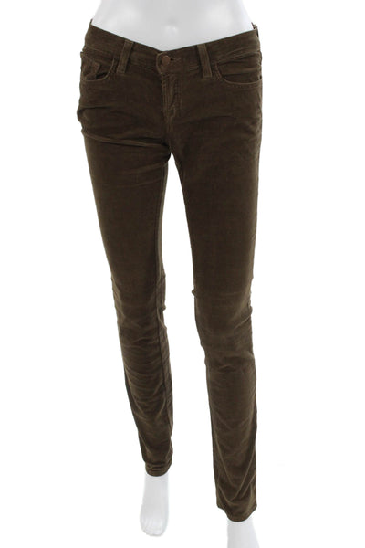 J Brand Womens High Rise Brown Jeans 34 Inseam Size 26