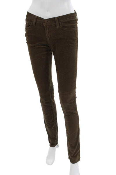 J Brand Womens High Rise Brown Jeans 34 Inseam Size 26
