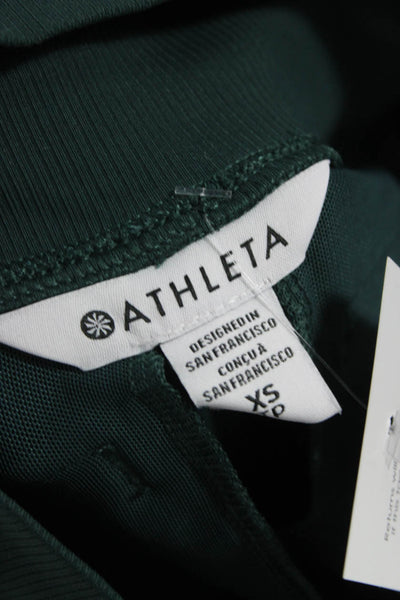 Athleta Womens Green Zip Sweatpants Size XS Petite