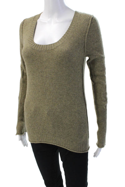 Calypso Saint Barth Womens Cashmere Pullover Army Green Sweater Size S