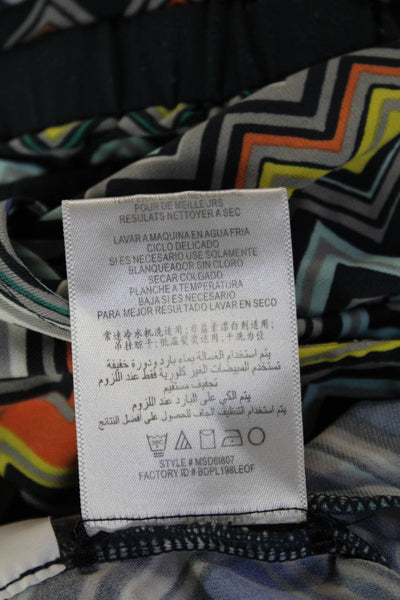 BCBGMAXAZRIA Womens Blouson Tank Dress Black Aztec Size S