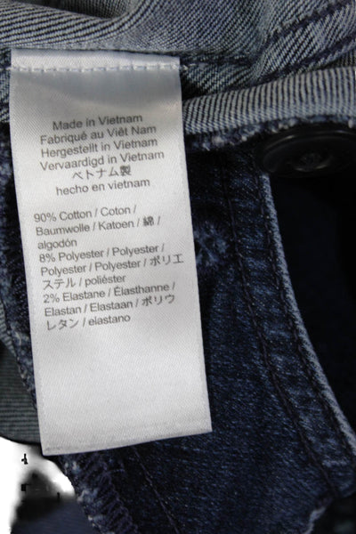 J Crew Womens Dark Blue Cropped Wide Leg Mid Rise Jeans Size 26