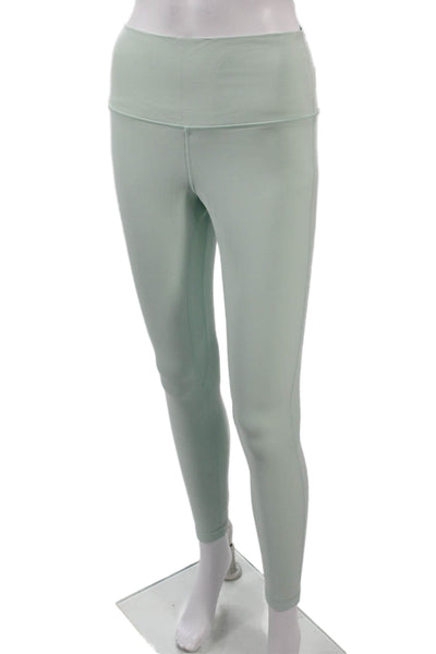 Lululemon Womens Ankle Leggings Green Nylon Lycra Size 8