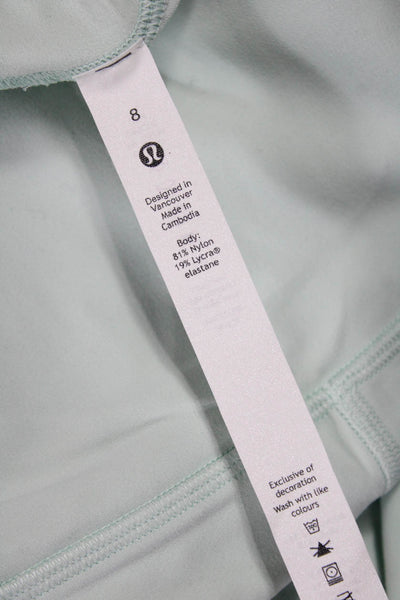 Lululemon Womens Ankle Leggings Green Nylon Lycra Size 8