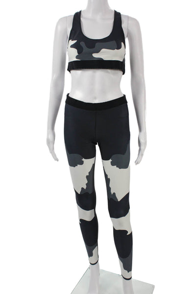 Ultracor Women Ankle Black Camouflage Nylon Blend Army Leggings Size S