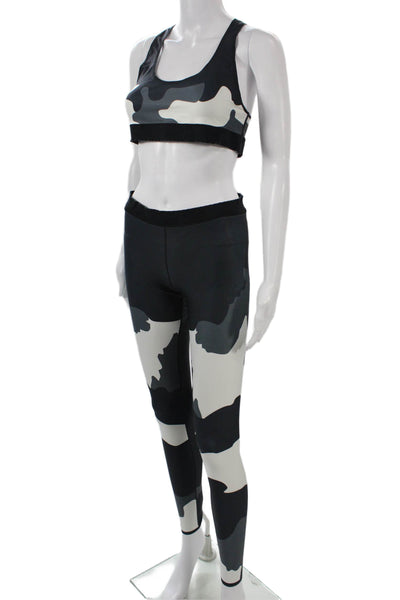 Ultracor Women Ankle Black Camouflage Nylon Blend Army Leggings Size S