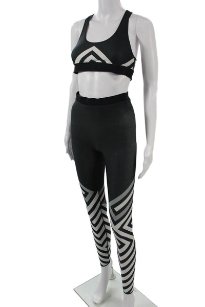 Ultracor Women Ankle Jeggings Black Nylon Blend Geometric Zip Size S