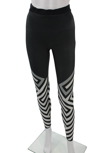 Ultracor Women Ankle Jeggings Black Nylon Blend Geometric Zip Size S