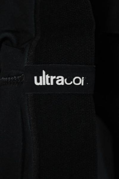 Ultracor Women Ankle Jeggings Black Nylon Blend Geometric Zip Size S
