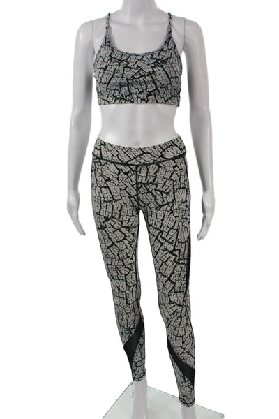 Human Performance Engineering Womens Black Ankle Leggings Graphic Print Size M