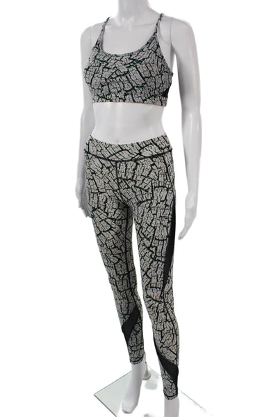 Human Performance Engineering Womens Black Ankle Leggings Graphic Print Size M
