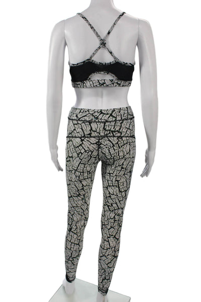 Human Performance Engineering Womens Black Ankle Leggings Graphic Print Size M