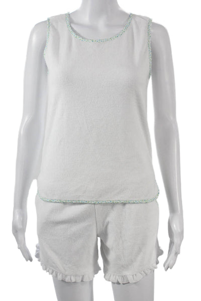 minnow Girls Cotton Blend Tank Top + Shorts Set White Size 13/14