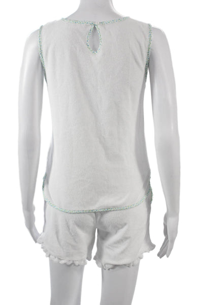 minnow Girls Cotton Blend Tank Top + Shorts Set White Size 13/14