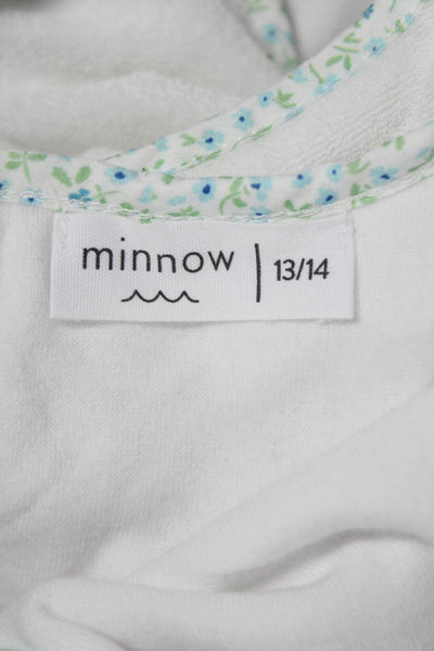 minnow Girls Cotton Blend Tank Top + Shorts Set White Size 13/14