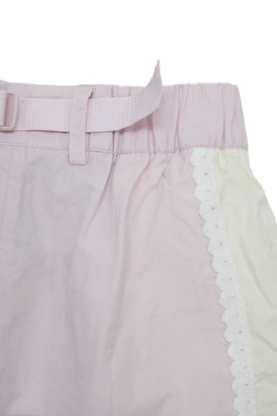 Sea New York X Zara Girls Cotton Scallop Trim Shorts Pink Size 13-14
