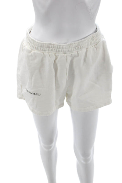 Pangaia Womens Sweat Shorts White 74% Organic Cotton Size M
