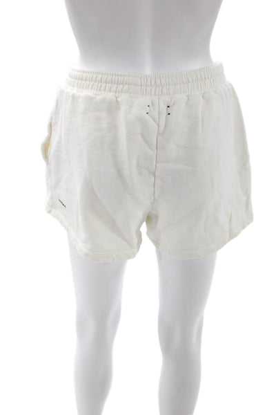 Pangaia Womens Sweat Shorts White 74% Organic Cotton Size M