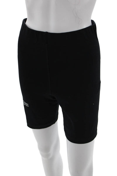 Pangaia Women Biker Shorts Black 92% Organic Cotton 8% Roica Size M