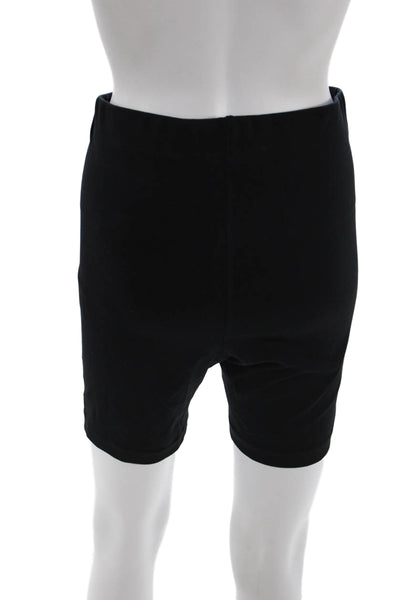 Pangaia Women Biker Shorts Black 92% Organic Cotton 8% Roica Size M