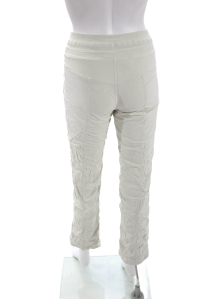 Lululemon Women Jogger Sweatpants White Drawstring Nylon Elastane Size 0