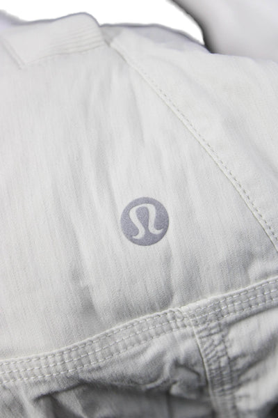 Lululemon Women Jogger Sweatpants White Drawstring Nylon Elastane Size 0