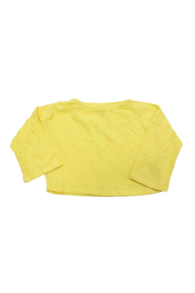 Suzie Kondi Girls Cotton Long Sleeve Round Neck Blouse Yellow Size 4