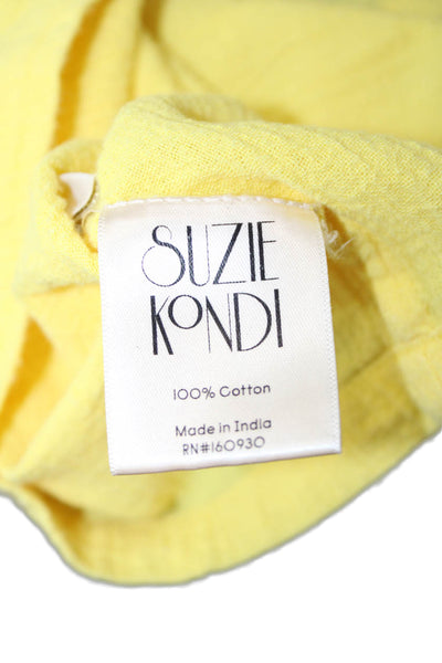 Suzie Kondi Girls Cotton Long Sleeve Round Neck Blouse Yellow Size 4