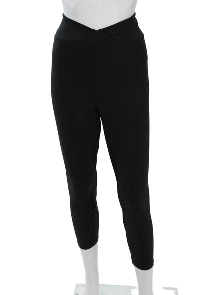 Spiritual Gangster Women Ankle Cropped Black Nylon Leggings Size XL