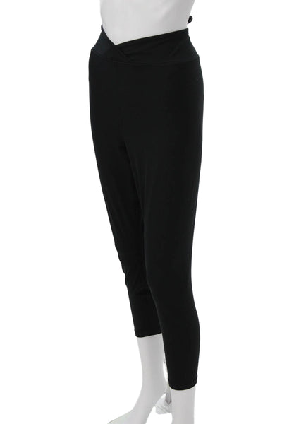 Spiritual Gangster Women Ankle Cropped Black Nylon Leggings Size XL