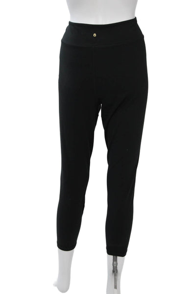 Spiritual Gangster Women Ankle Cropped Black Nylon Leggings Size XL