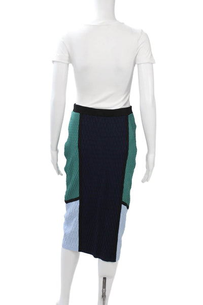 Jonathan Simkhai Women Straight Pencil Midi Dark Blue Skirt Size L