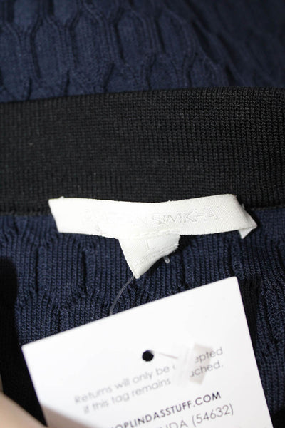 Jonathan Simkhai Women Straight Pencil Midi Dark Blue Skirt Size L
