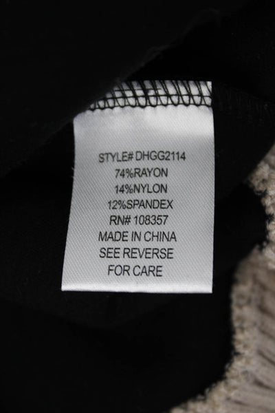 DH New York Womens Cardigan Black Button Long Sleeve Round Neck Size L
