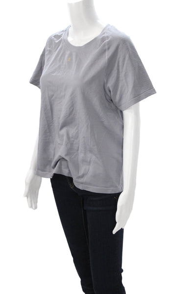 Rhone Women Basic Gray Polyester Crew Neck Short Sleeve T-Shirt Size 2XL