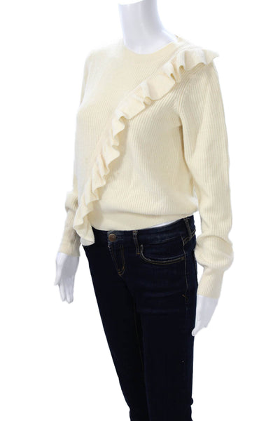 Joie Women Beige Wool Blend Crewneck Pullover Sweater Long Sleeve Size S