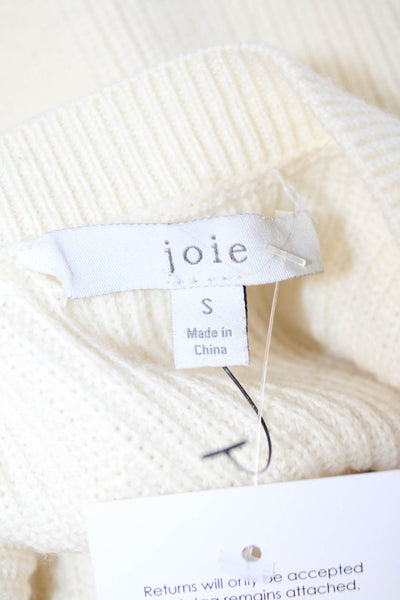 Joie Women Beige Wool Blend Crewneck Pullover Sweater Long Sleeve Size S