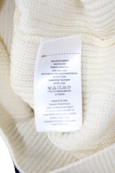 Joie Women Beige Wool Blend Crewneck Pullover Sweater Long Sleeve Size S