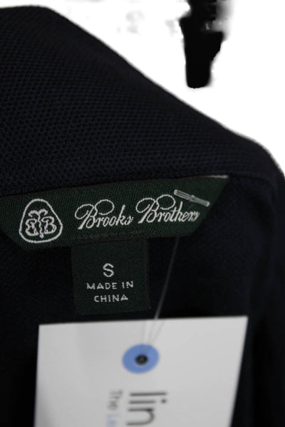 Brooks Brothers Womens Cotton Tunic Polo Dark Blue 3/4 Sleeve Size S