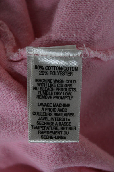 Juicy Couture Womens Tops Long Sleeve V-Neck Pink Cotton Blend Size L