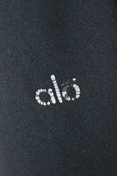 Alo Women Ankle Jeggings Black Nylon Size S