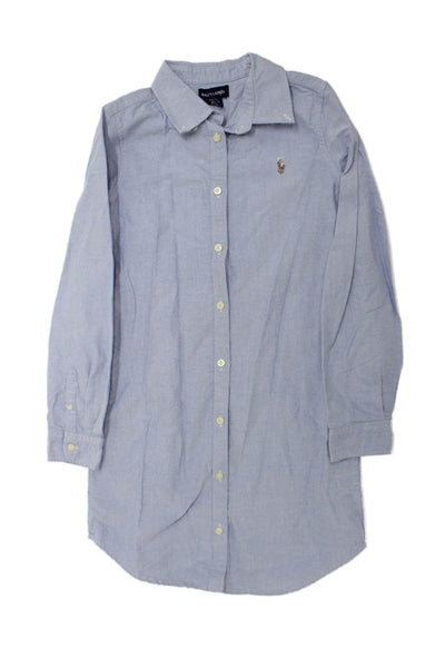 Ralph Lauren Boys Long Sleeves Button Down Shirt Blue Size 12