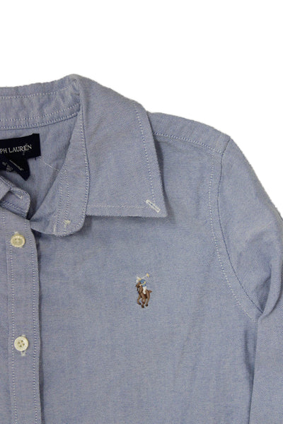 Ralph Lauren Boys Long Sleeves Button Down Shirt Blue Size 12