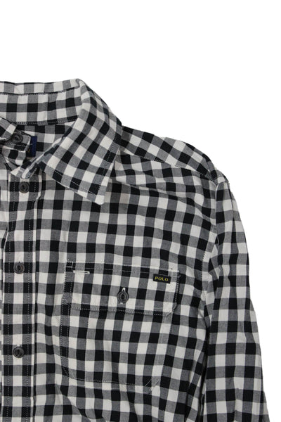 Polo Ralph Lauren Boys Long Sleeves Button Down Plaid Shirt Size L