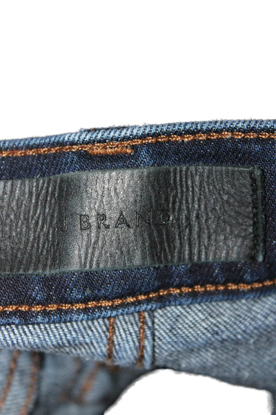 J Brand Mens Skinny Straight Jeans Dark Blue Button Size 36
