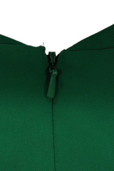 Jay Godfrey Women Fit & Flare Mini V-Neck Sleeveless Green Dress Size 6
