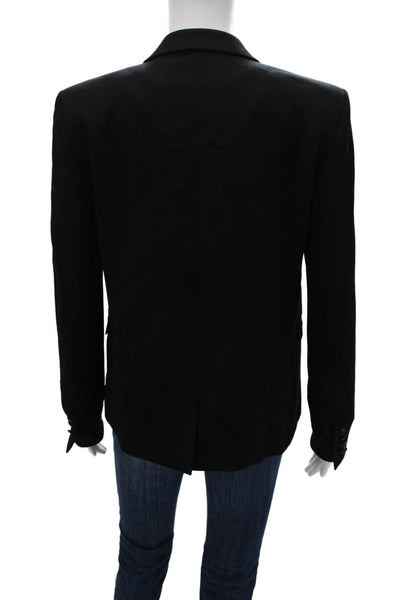 The Kooples Womens Black Collared Blazer Button Long Sleeve Size 40