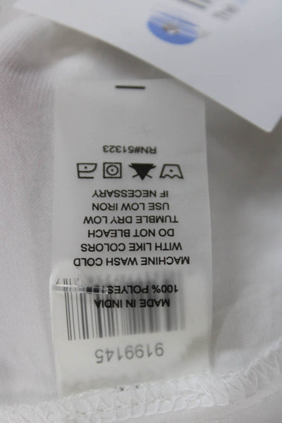 Vince Camuto Womens White V Neck Sleeveless Basic Blouse Petite Size 2XS
