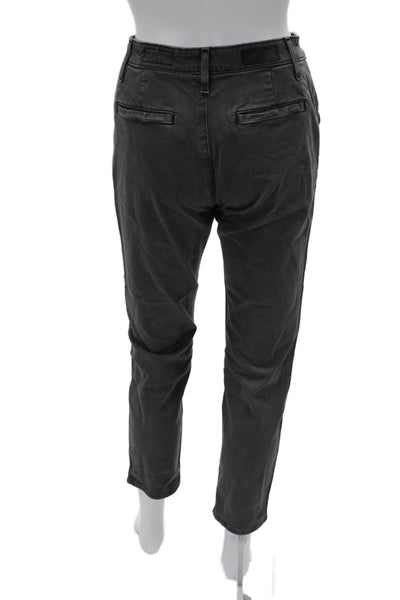 AG Adriano Goldschmied Womens Cropped Ankle Pants Dark Gray Solid Size 24