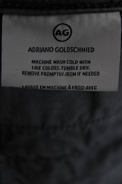 AG Adriano Goldschmied Womens Cropped Ankle Pants Dark Gray Solid Size 24